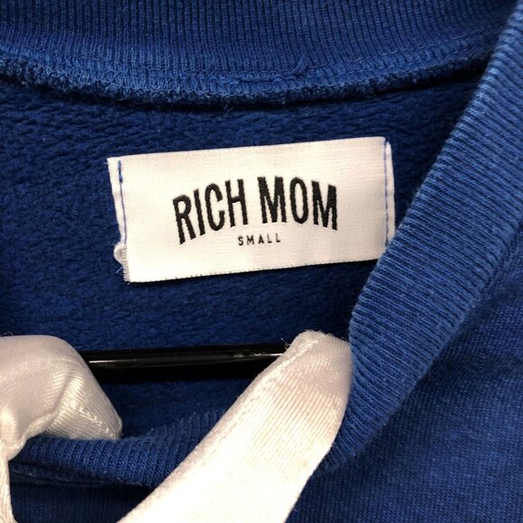 Rich Mom West Village Sweatshirt Womens Small S Blue Crewneck New York Pullover - Picture 6 of 8